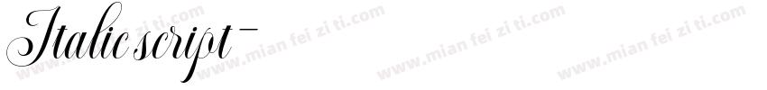 Italic script字体转换